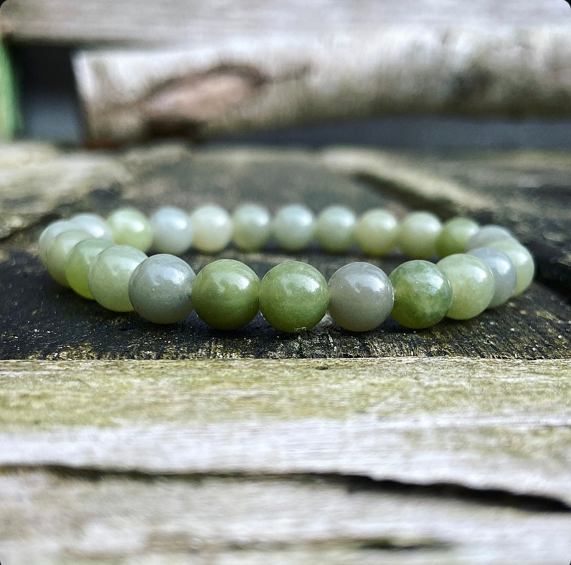 Green Jade Bracelet "Luck"