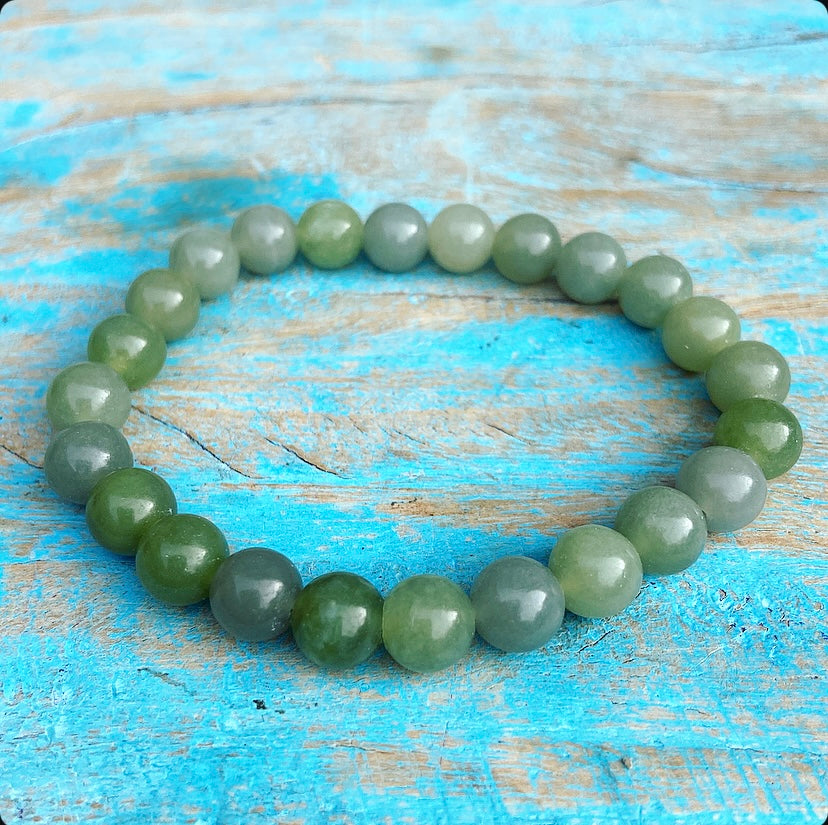 Green Jade Bracelet "Luck"