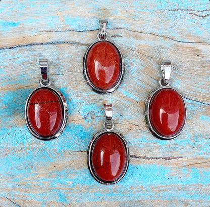 Red Jasper pendant "Allow yourself to be there"