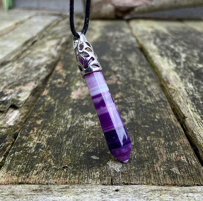 Energy point pendant Purple Agate "Mindfulness"
