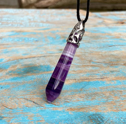 Energy point pendant Purple Agate "Mindfulness"