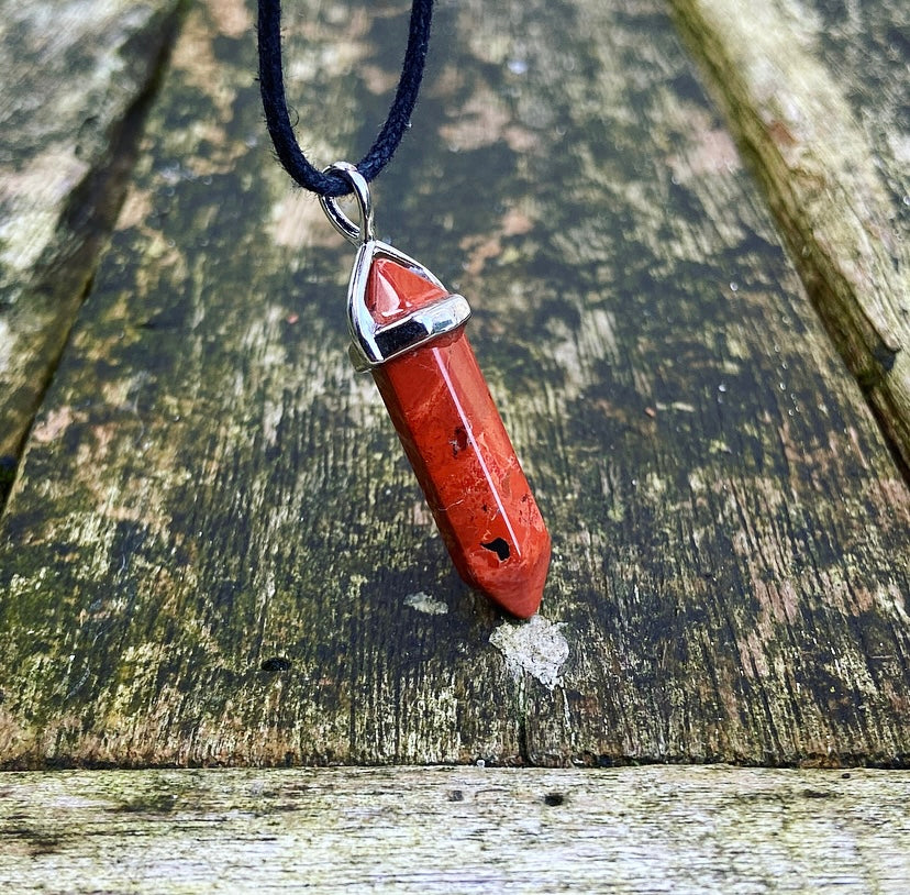 Dubbelpunt Hanger Jaspis "Aarden"