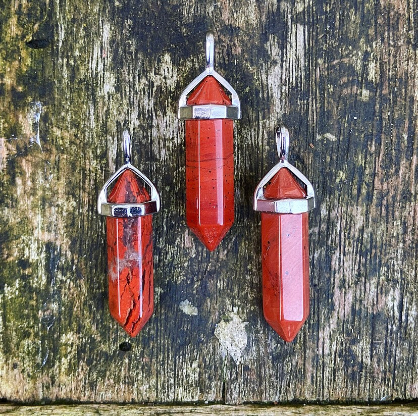 Dubbelpunt Hanger Jaspis "Aarden"