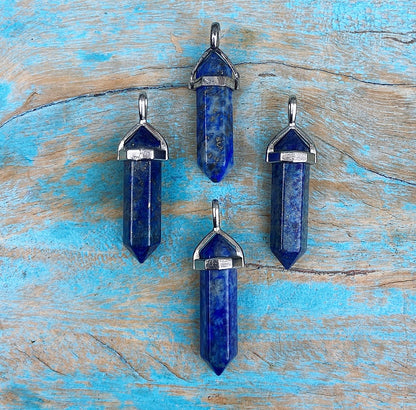 Dubbelpunt hanger Lapis Lazuli "Zelfvertrouwen"