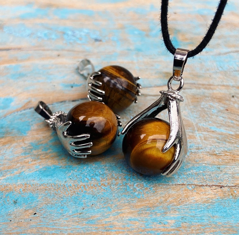 Healing Hands Hanger Tijgeroog Bescherming Kracht Aurana Healing Hands Hanger Tijgeroog Bescherming Kracht Aurana