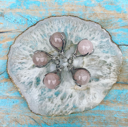 Healing Hands pendant Rose Quartz "Love"