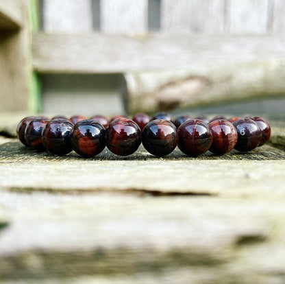 Red Tiger Eye Bracelet "Know Your Worth"
