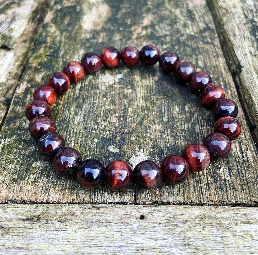 Red Tiger Eye Bracelet "Know Your Worth"