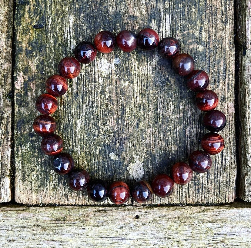 Red Tiger Eye Bracelet "Know Your Worth"