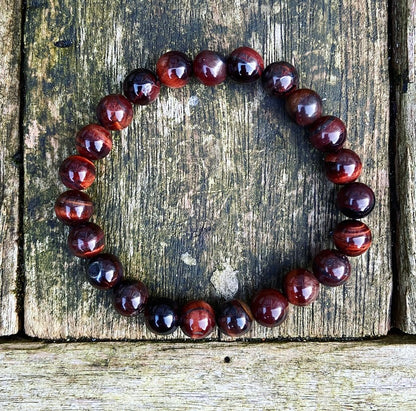 Red Tiger Eye Bracelet "Know Your Worth"