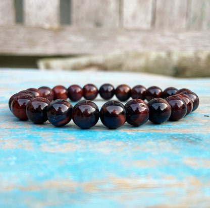 Red Tiger Eye Bracelet "Know Your Worth"