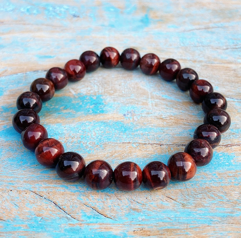 Red Tiger Eye Bracelet "Know Your Worth"