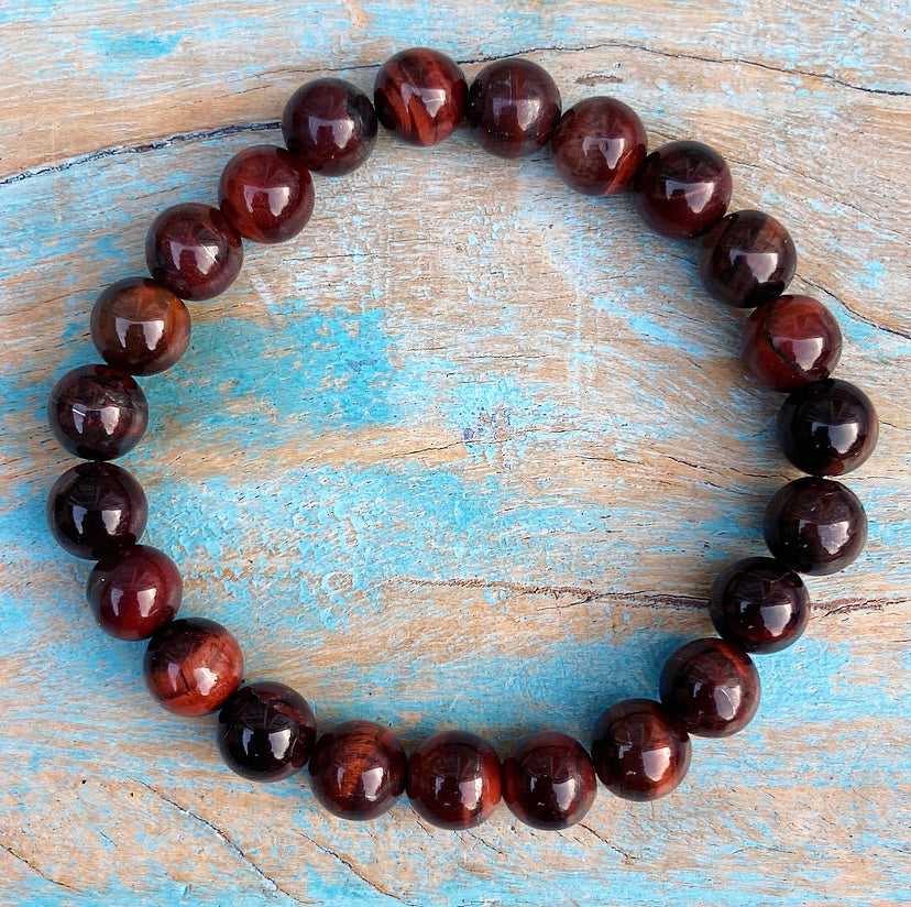 Red Tiger Eye Bracelet "Know Your Worth"