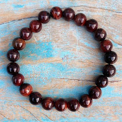 Red Tiger Eye Bracelet "Know Your Worth"
