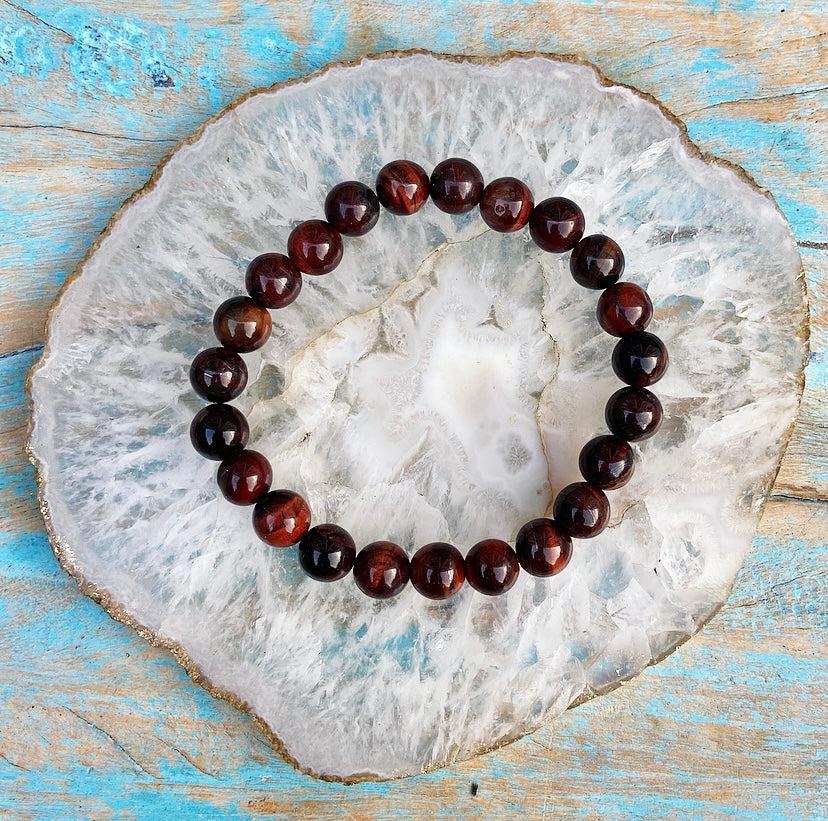 Red Tiger Eye Bracelet "Know Your Worth"