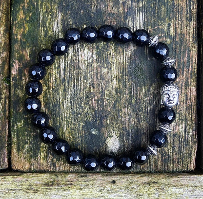 Boeddha armband onyx "Anti-Stress"