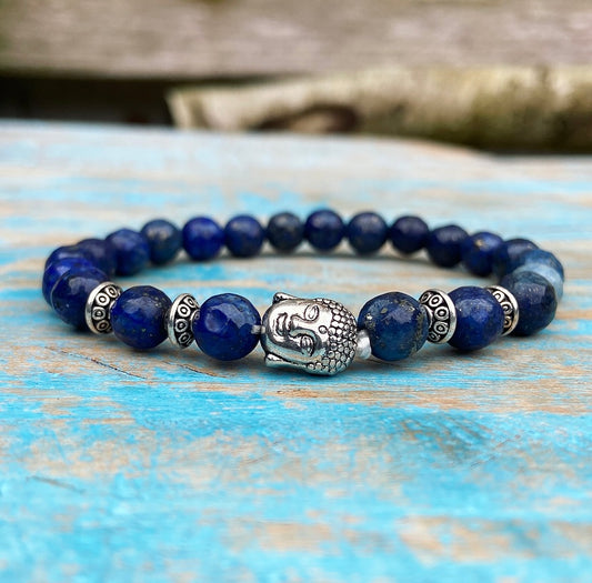 Boeddha armband lapis "Zelfvertrouwen"