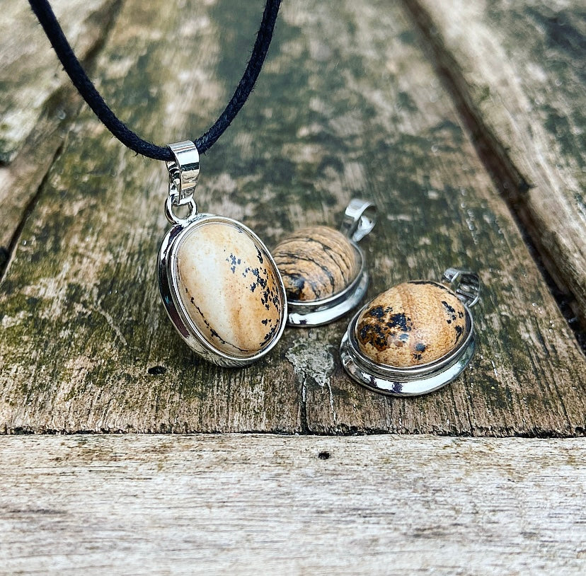Landscape Jasper Pendant "Making your goals come true"
