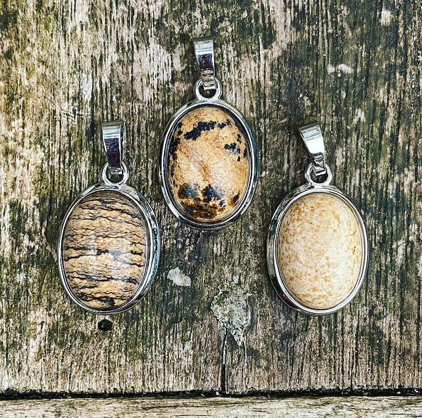 Landscape Jasper Pendant "Making your goals come true"