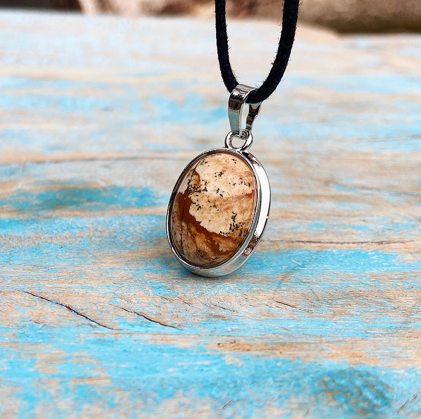 Landscape Jasper Pendant "Making your goals come true"