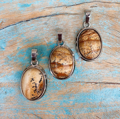 Landscape Jasper Pendant "Making your goals come true"