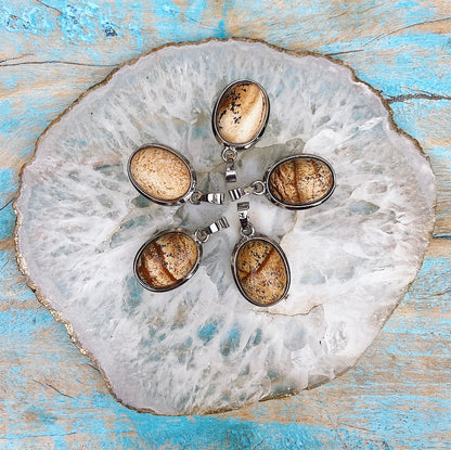 Landscape Jasper Pendant "Making your goals come true"