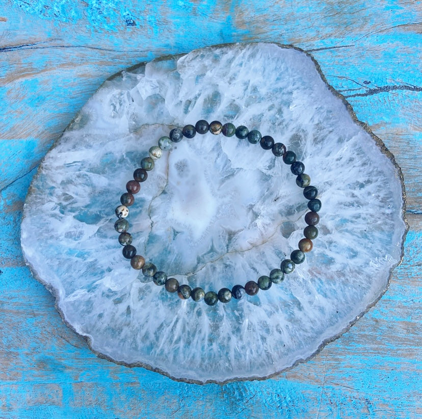 Polychrome Jasper bracelet "Earthing"