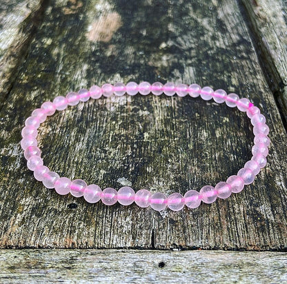 Rozenkwarts armbandje "Open je Hart"
