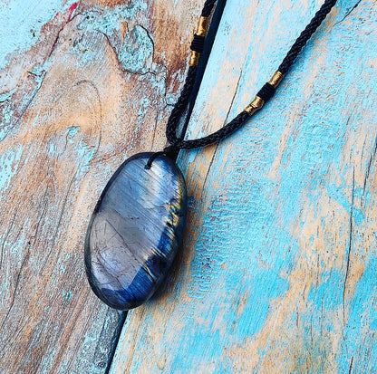 Spectrolite Labradorite pendant "Spectrum of Spiritual Power"