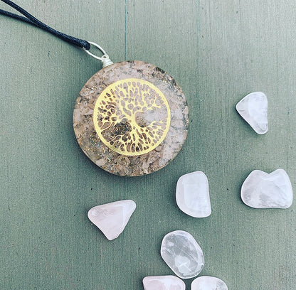 Orgon hanger Rozenkwarts "Levensboom van Liefde"