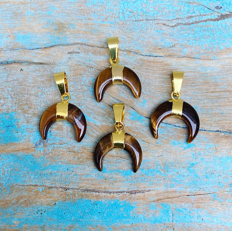Tijgeroog hanger "Ken je eigen kracht"