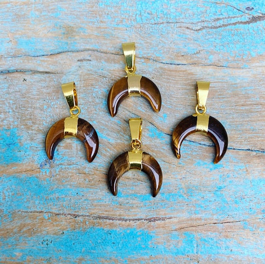 Tijgeroog hanger "Ken je eigen kracht"
