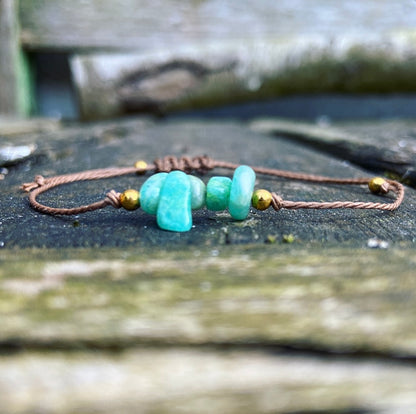 Amazoniet armbandje "Kracht & Balans"