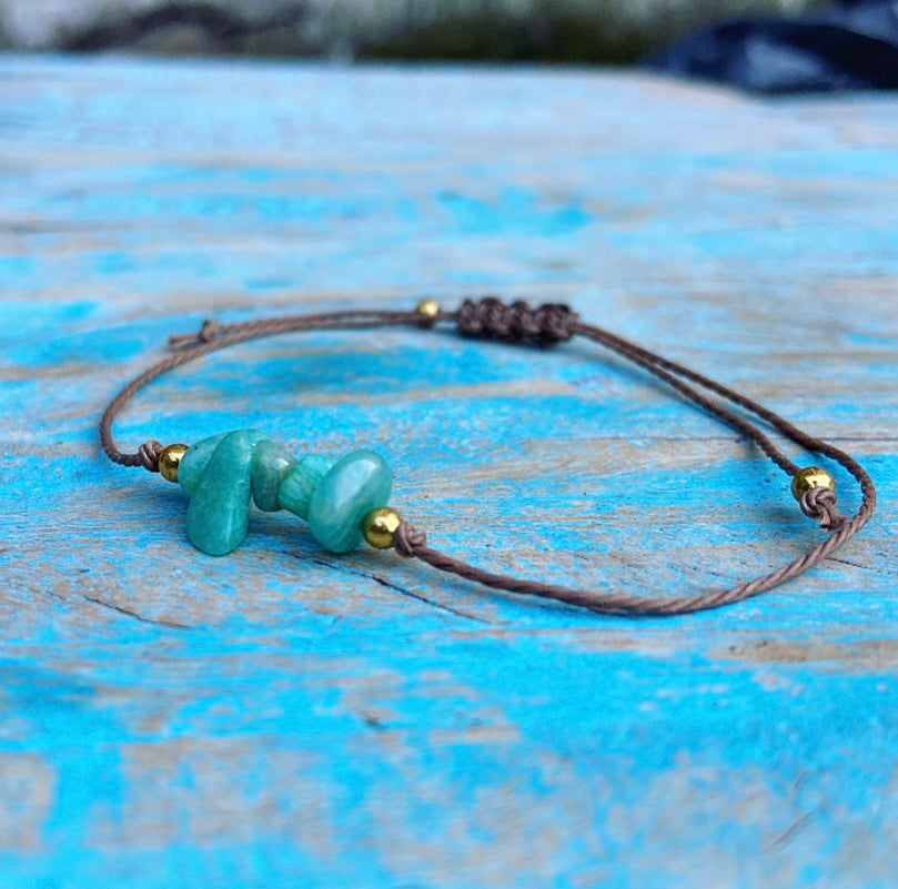 Amazoniet armbandje "Kracht & Balans"