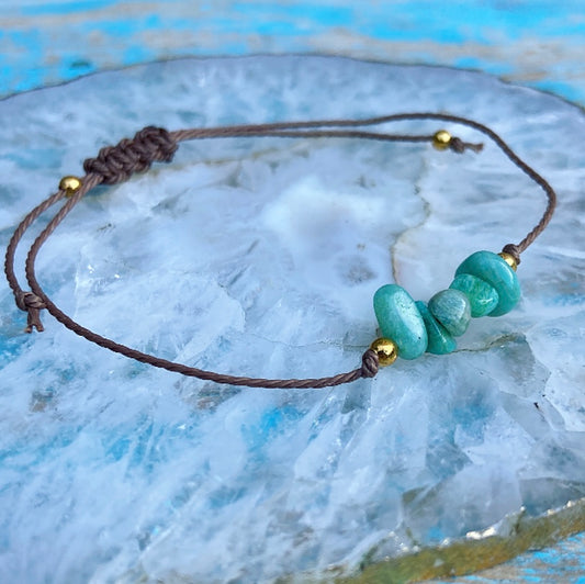 Amazoniet armbandje "Kracht & Balans"