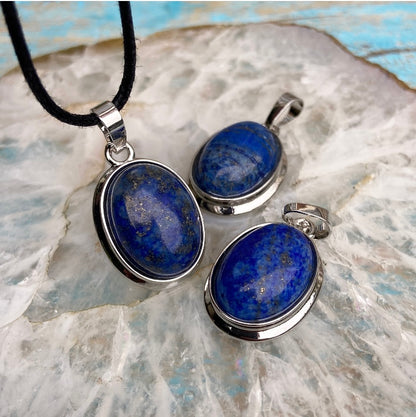 Lapis Lazuli Hangertje "Keelchakra"