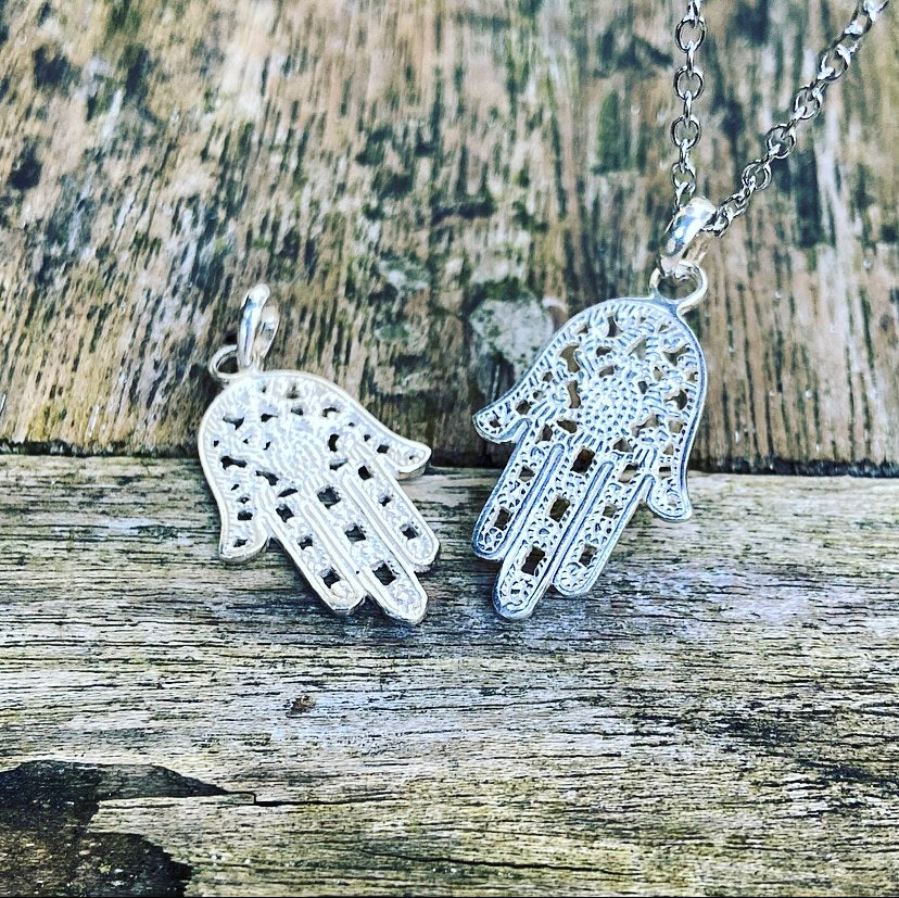 Silver pendant "Hamsa, the Helping Hand"