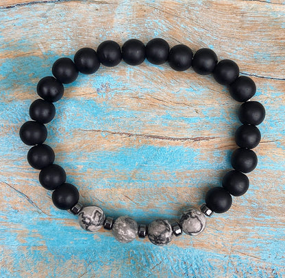 Lavasteen & Picasso Jaspis Armband "Goede Voornemens"