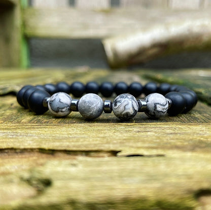 Lavasteen & Picasso Jaspis Armband "Goede Voornemens"