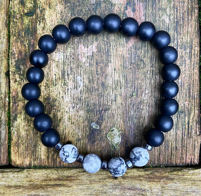 Lavasteen & Picasso Jaspis Armband "Goede Voornemens"