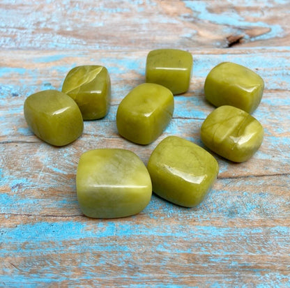 Groene Jade knuffelsteen "Geluk"