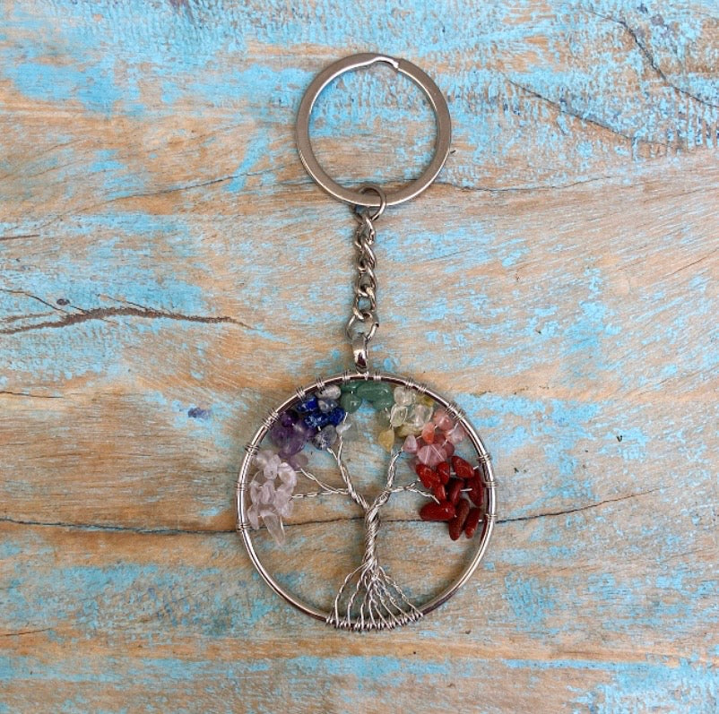 Chakra Levensboom sleutelhanger "Chakra Bliss"