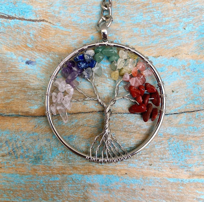 Chakra Levensboom sleutelhanger "Chakra Bliss"
