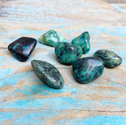 Chrysocolla tumbled stone "ENERGY DOSING"