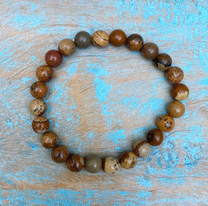 Landschapsjaspis armband "Je doelen waarmaken"