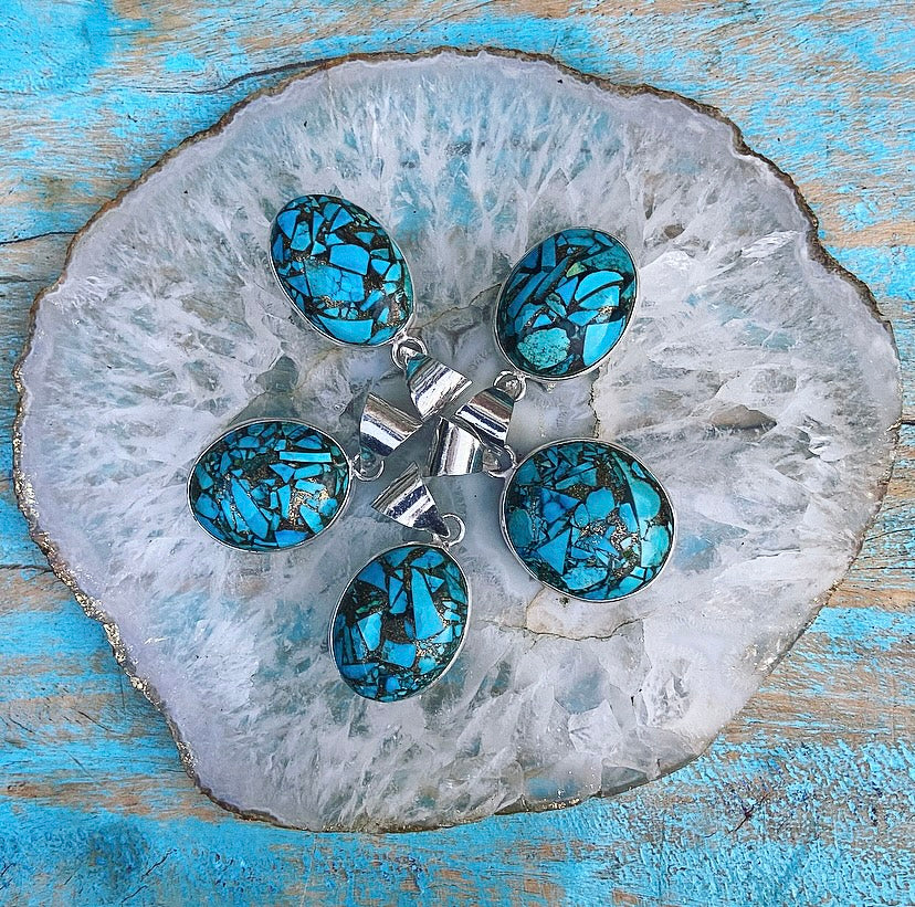Nepalese Turkoois hanger "Spirituele Liefde"