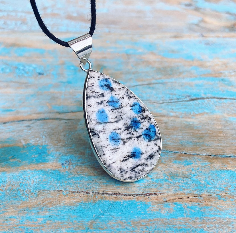 K2 Azurite in Granite pendant "Inner Vision"
