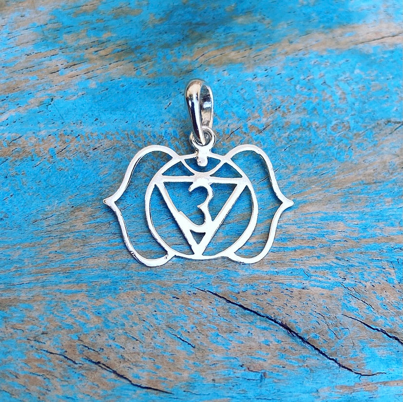 Zilveren hanger "Derde Oog Chakra - Intuïtie"