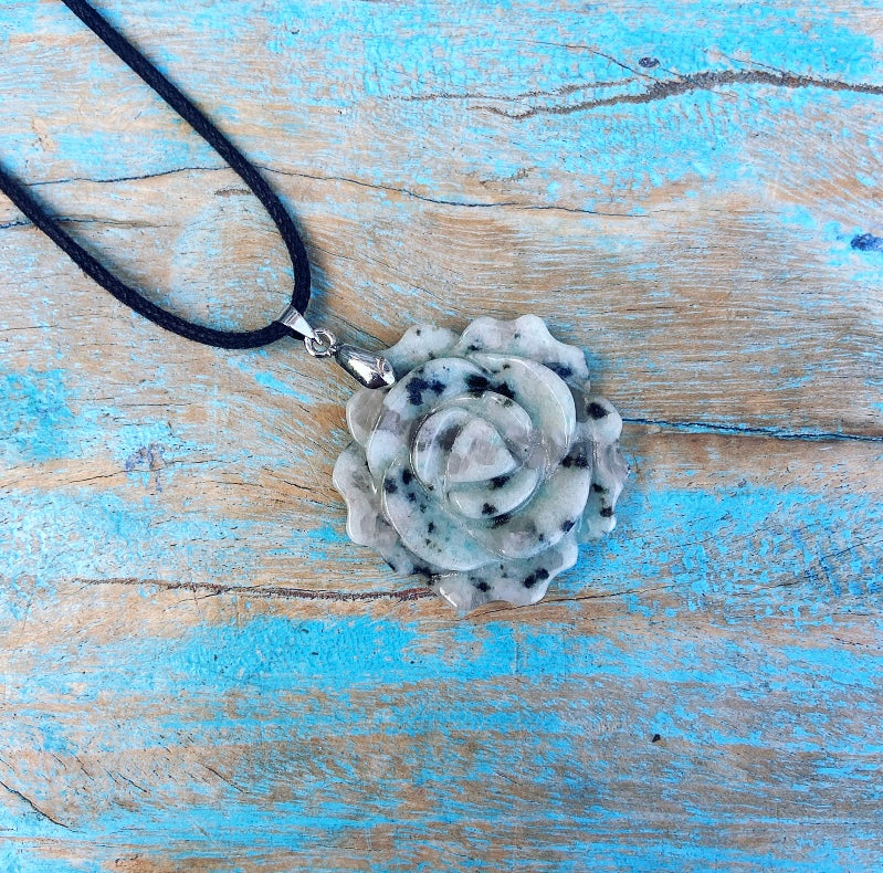 Lotus Jaspis hanger "Hartenwens"