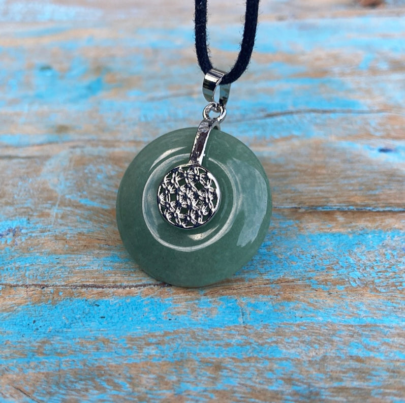 Aventurijn hanger "Het voelt goed"